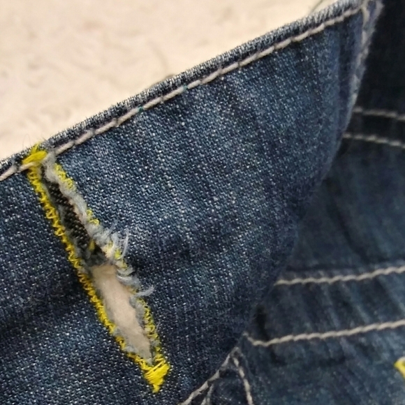 Hurley Vintage Junior's Blue Mid Rise Button Zipper Front Cotton Bermuda Short - Picture 10 of 13